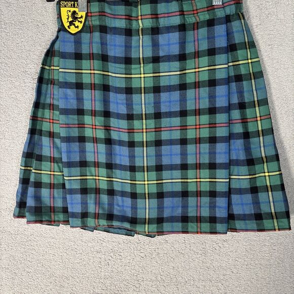 Sport Kilt Pleated Plaid Kilt Women’s Size M Heritage Mini Skirt Dark Academia - Picture 10 of 11